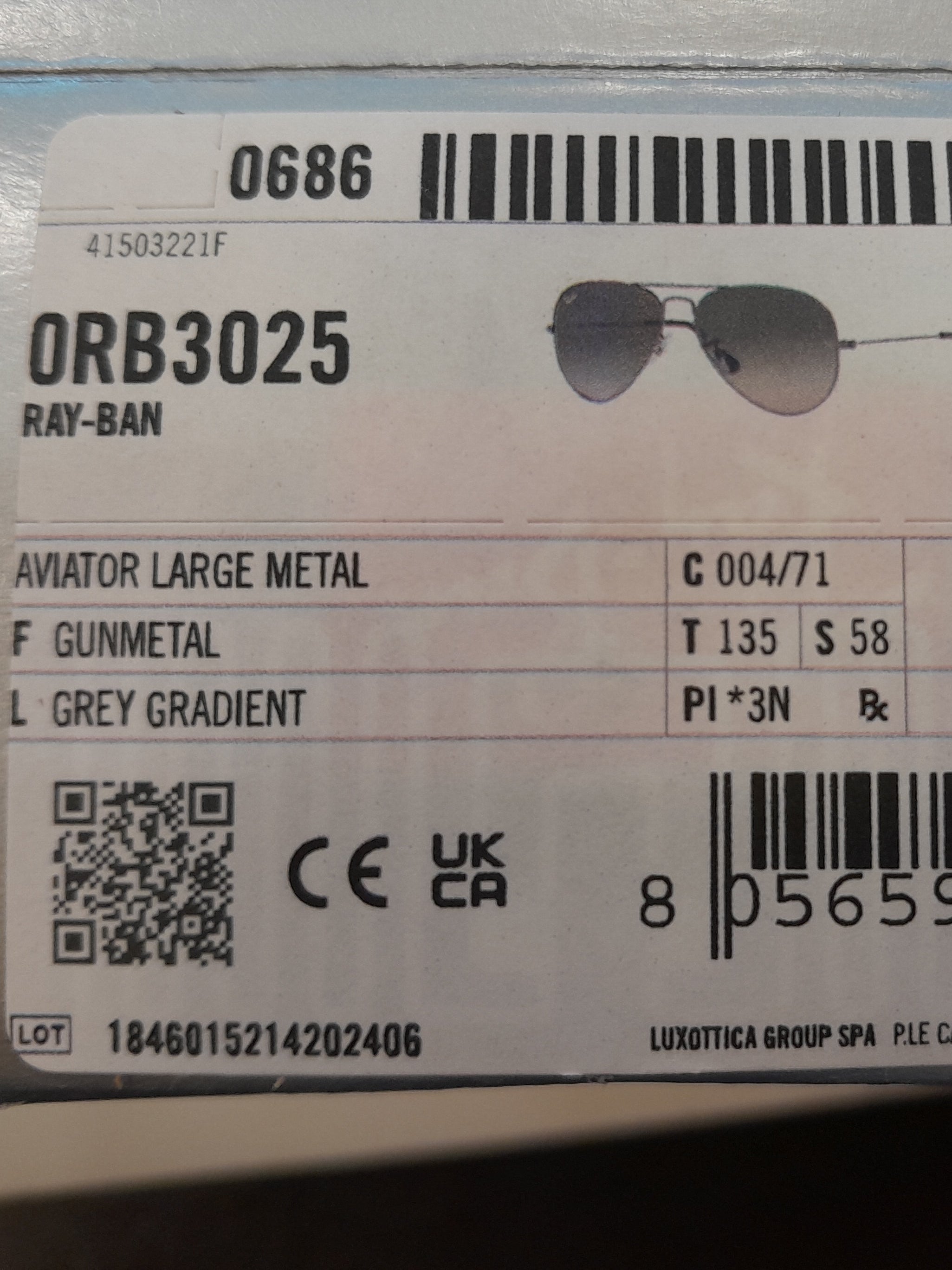 Lenti di ricambio Rayban 3025 004/71